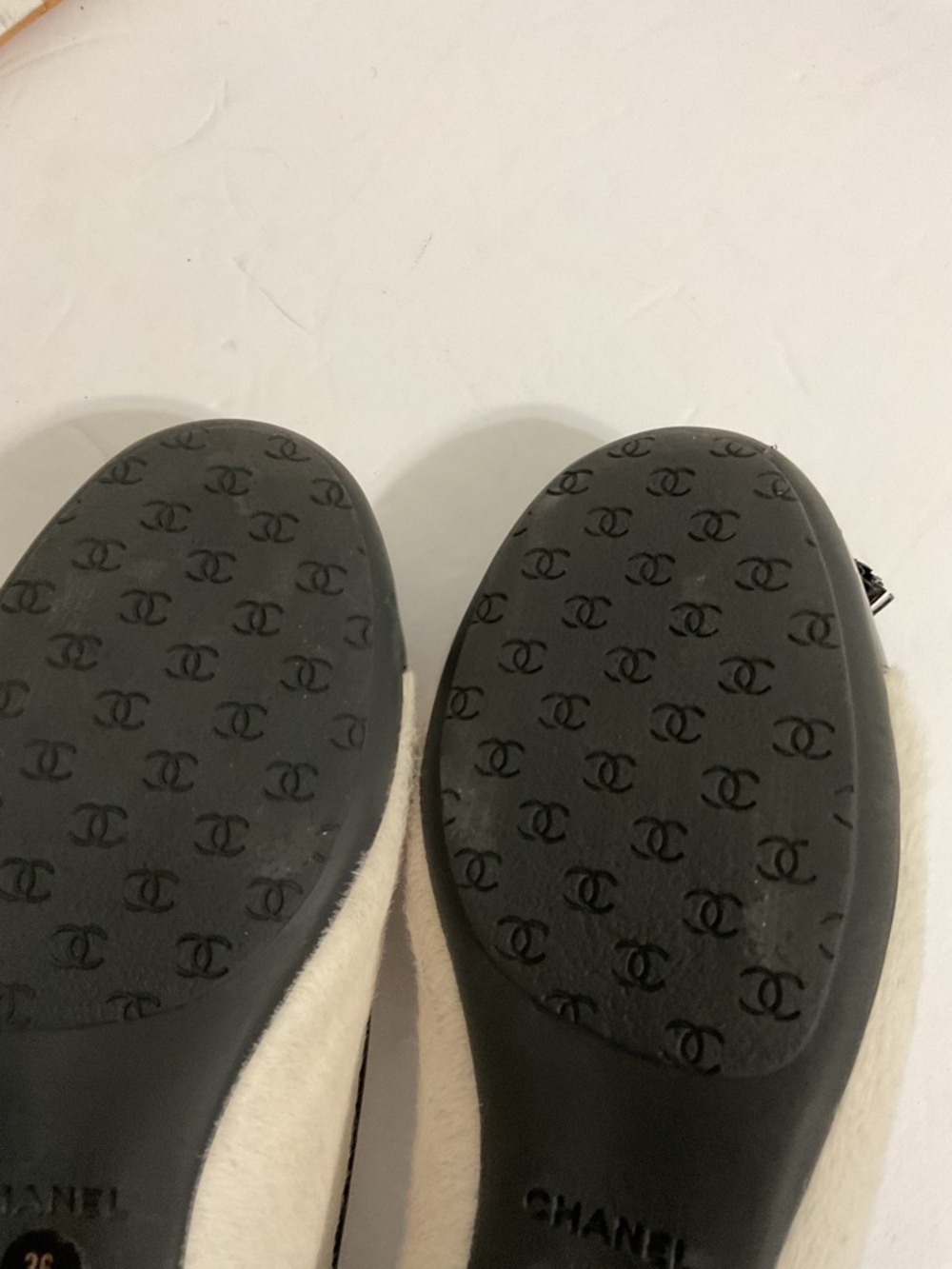CHANEL Shoes Pony Hair Patent Cap Toes Ballet Flats Size 36 - Picture 7 of 11